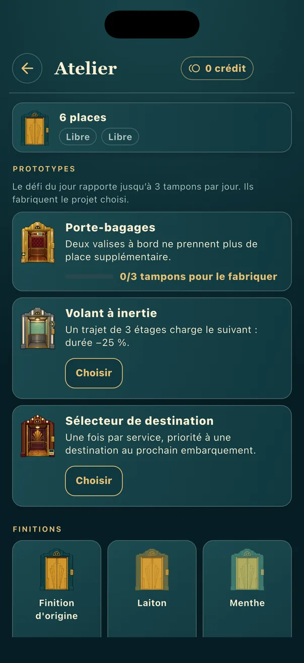 L'Atelier : équipements, prototypes et finitions de la cabine