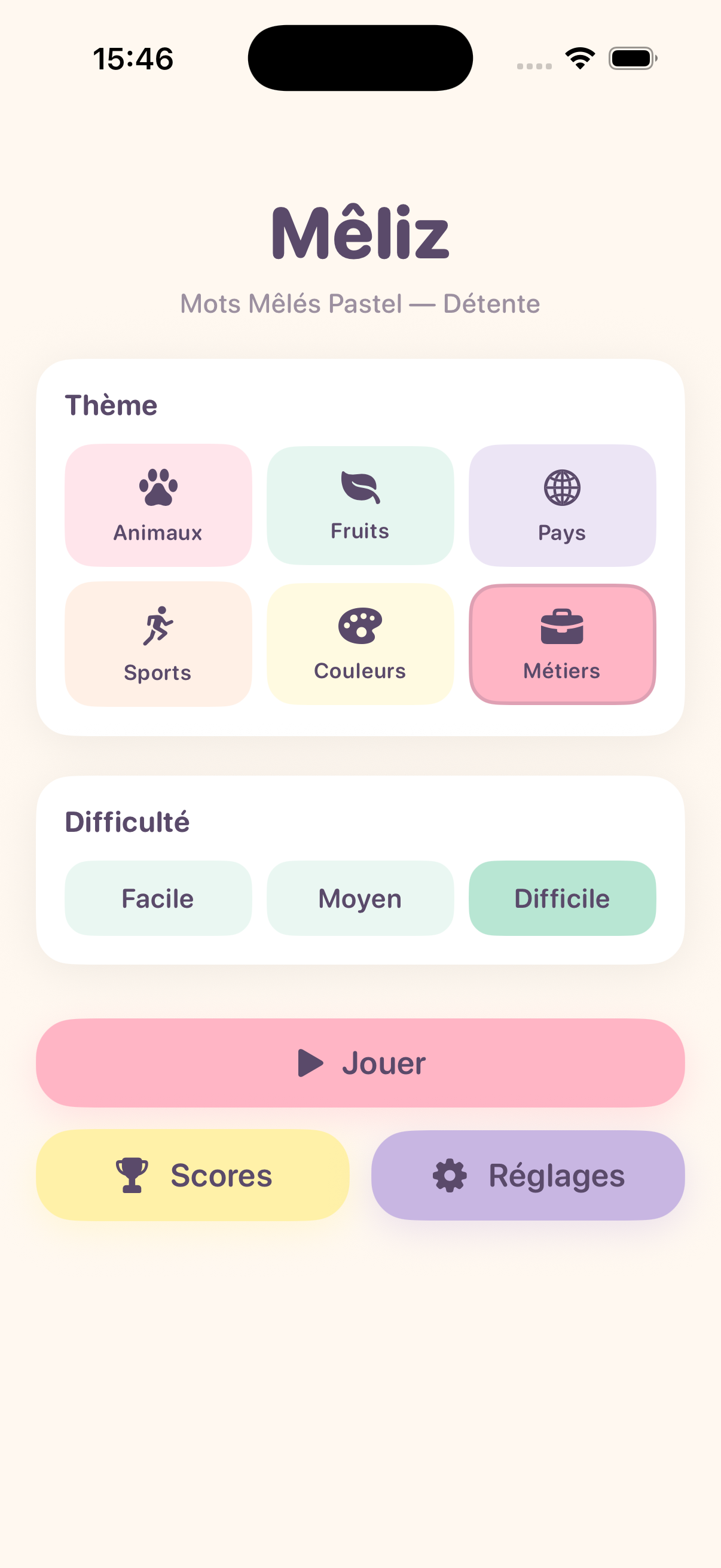 Menu Mêliz